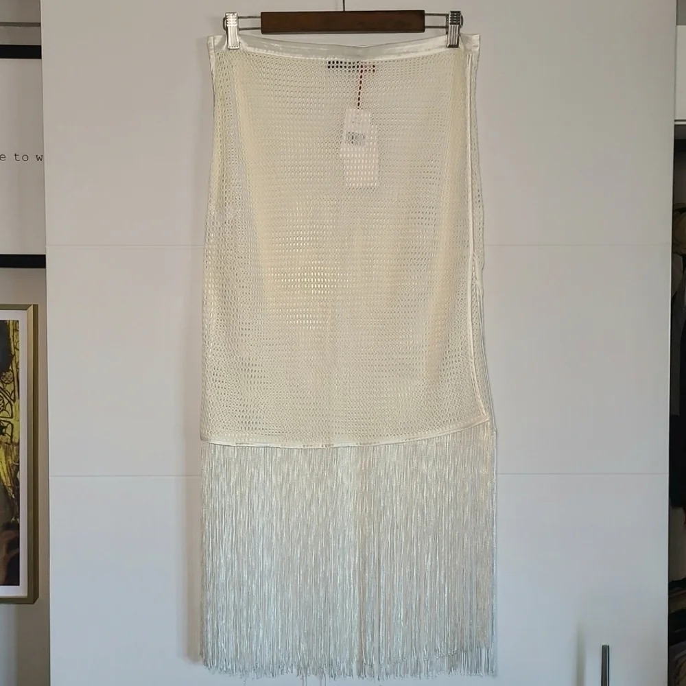 My Beachy Side Camelia Maxi Skirt, Size Large, White, NWT